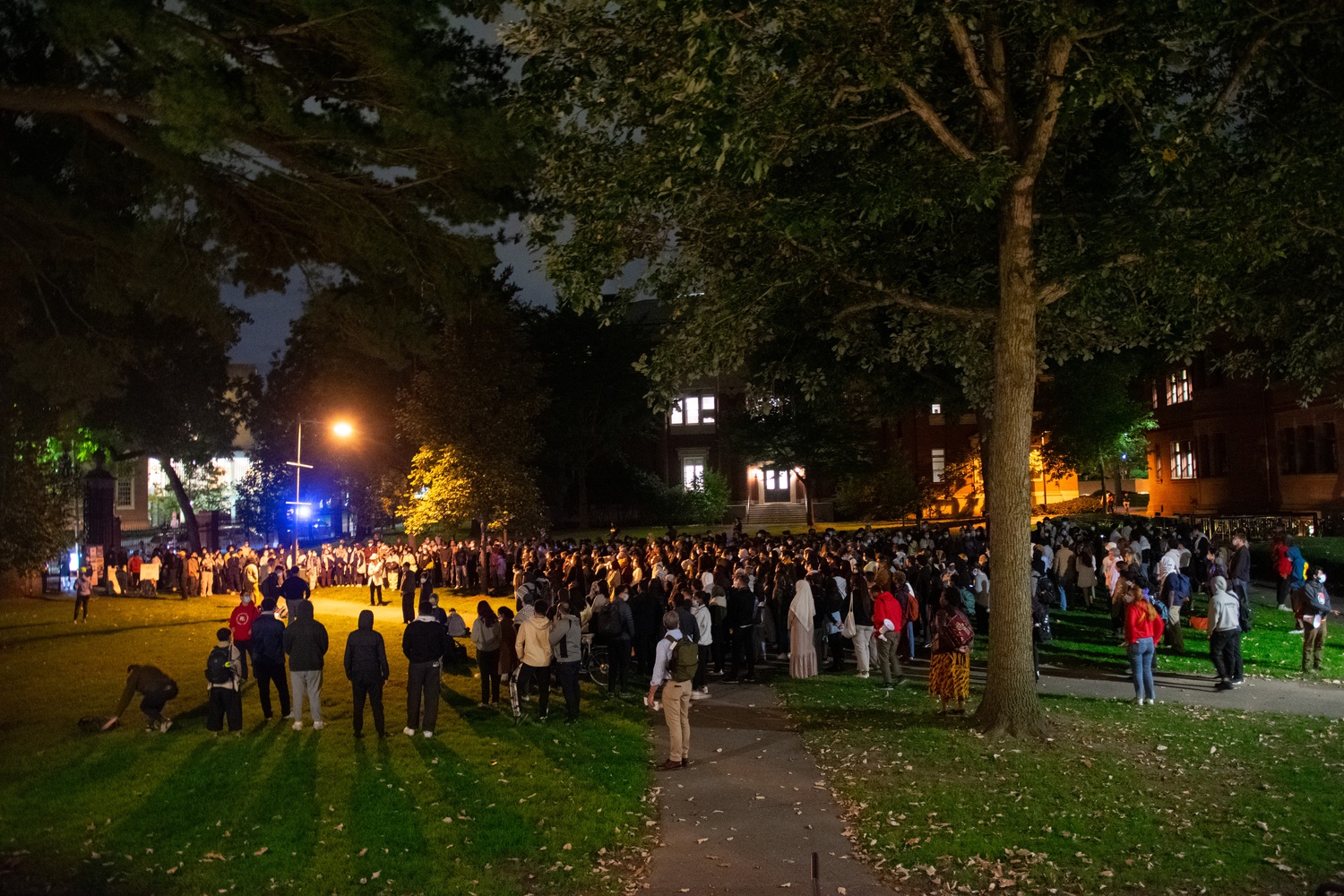 At a silent vigil Thursday evening, students and affiliates gathered to mourn civilian deaths in Gaza and Israel.