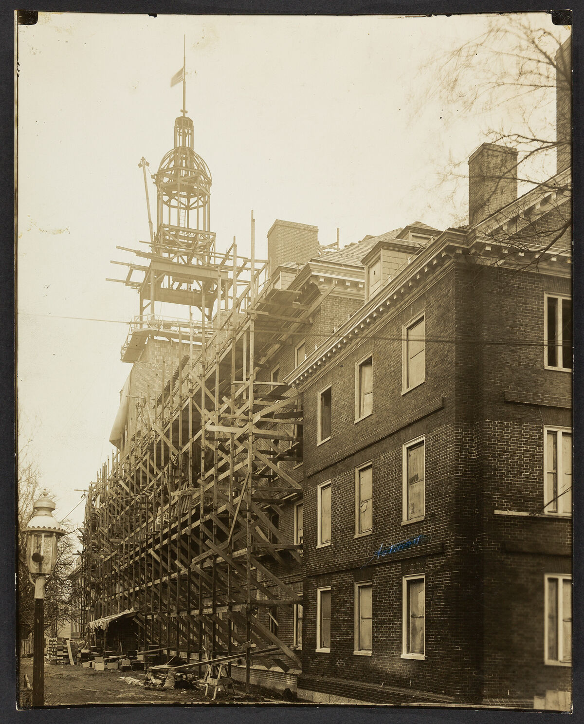 Lowell House under construction.