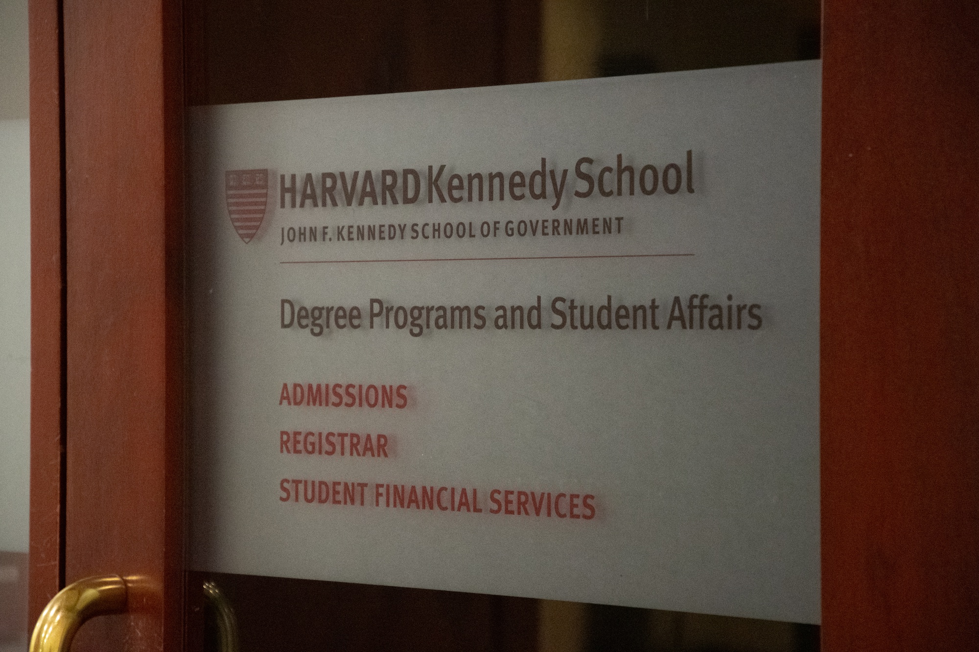 The financial aid office for master's programs at the Harvard Kennedy School of Government is located on Mount Auburn Street.